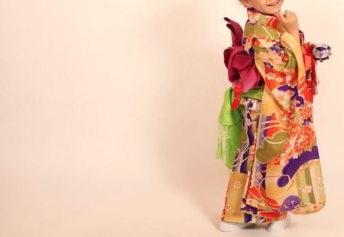 Modern pattern kimono