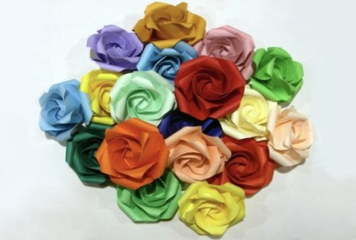 Origami roses