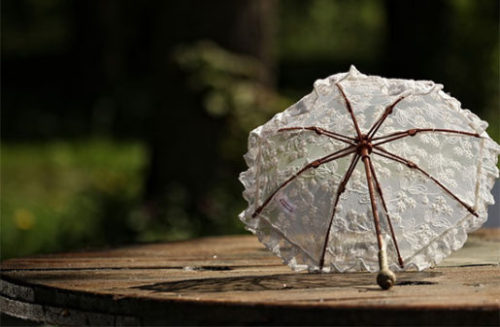 白い日傘
