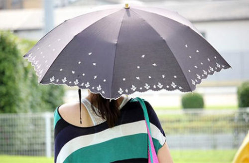 日傘を差す女性